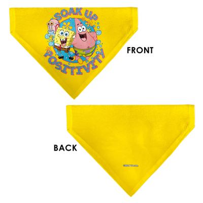 Show full view: Buckle-Down Spongebob Squarepants & Friends Soak Up Positivity Yellow Dog Bandana slide 3 of 6