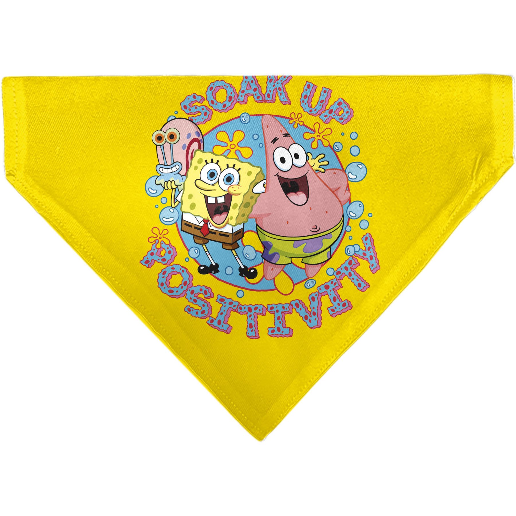 Buckle-Down Spongebob Squarepants & Friends Soak Up Positivity Yellow Dog Bandana
