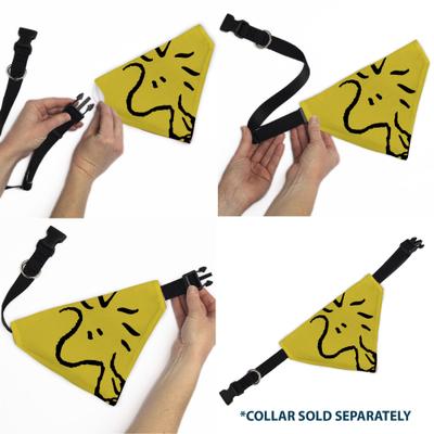 Show full view: Buckle-Down Peanuts Woodstock Pose Close Up Dog Bandana slide 6 of 6