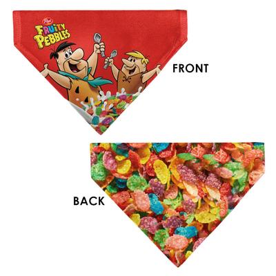 Show full view: Buckle-Down The Flintstones Fruity Pebbles Fred & Barney Rubble Cereal Box Print Dog Bandana slide 3 of 6