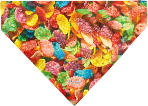 Show full view: Buckle-Down The Flintstones Fruity Pebbles Fred & Barney Rubble Cereal Box Print Dog Bandana slide 2 of 6
