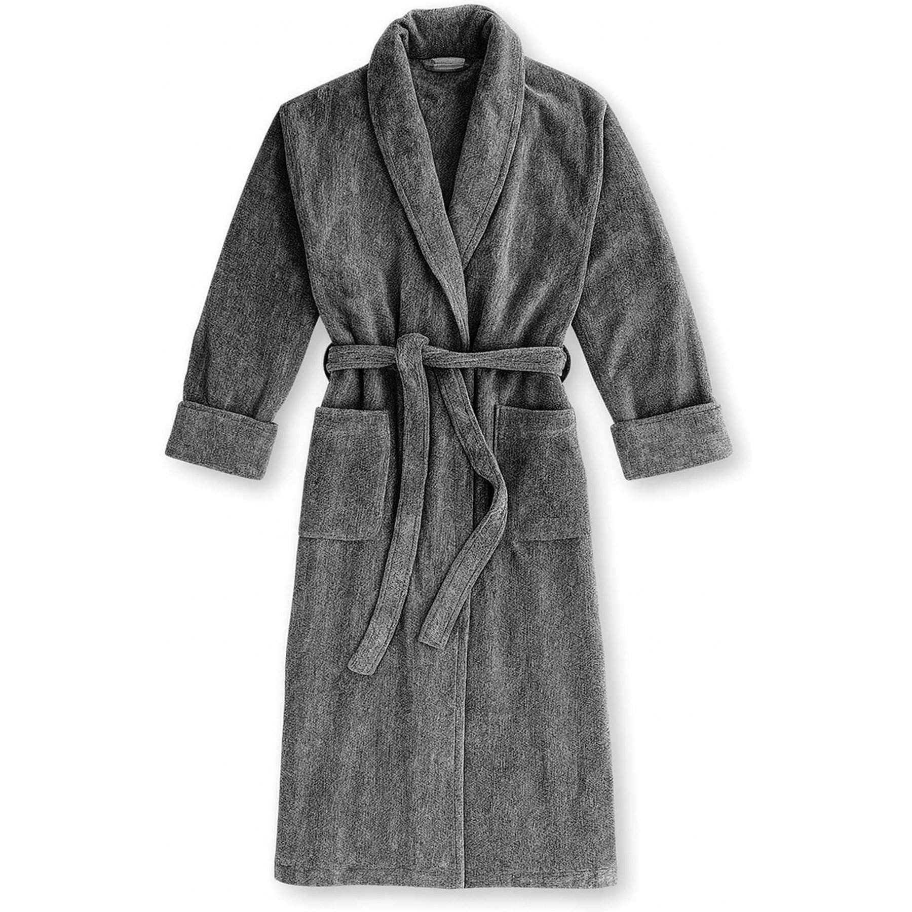 BedVoyage Viscose from Bamboo Cotton 600 GSM Plush & Cozy Bath Robe, Charcoal, Large/X-Large