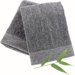 BedVoyage Melange Viscose from Bamboo Cotton Hand Towel, Charcoal, Hand Towels, 2 count