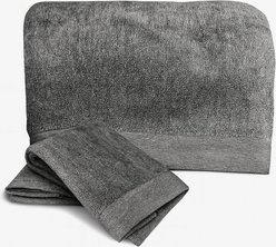 BedVoyage Melange Viscose from Bamboo Bath Sheet Towel Set, Charcoal, 3 count