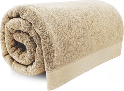 BedVoyage Melange Viscose from Bamboo Cotton Bath Sheet Towel, Sand