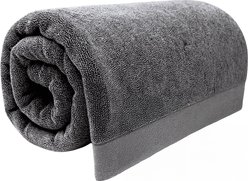 BedVoyage Melange Viscose from Bamboo Cotton Bath Sheet Towel, Charcoal