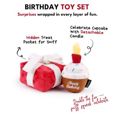 Show full view: CHEWFFON Cupcake Hide & Seek Squeaky Dog Toy, Brown slide 4 of 7