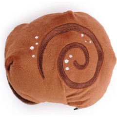 CHEWFFON Cinnamon Roll Squeaky Enrichment Dog Plush Toy, Brown