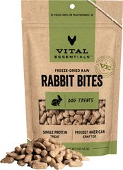 Vital Essentials Rabbit Bites Freeze-Dried Raw Dog Treats, 5-oz bag