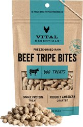 Vital Essentials Beef Tripe Treats Freeze-Dried Raw Dog Treats, 2.3-oz bag