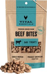 Vital Essentials Beef Nibs Freeze-Dried Raw Dog Treats, 2.5-oz bag