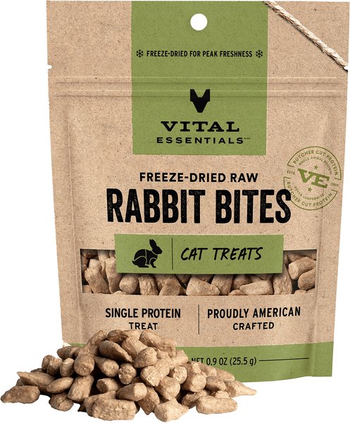 Vital Essentials Rabbit Bites Freeze-Dried Raw Cat Treats