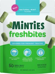 Minties FreshBites Soft & Chewy Dog Dental Treats, 50 count