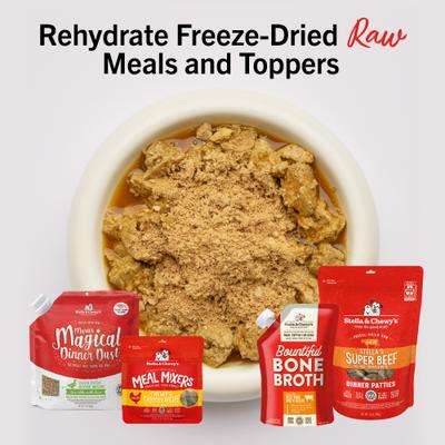 Show full view: Stella & Chewy's Bountiful Bone Broth Grass-Fed Beef Recipe Meal Dog Food Topper, 16-oz pouch slide 9 of 11