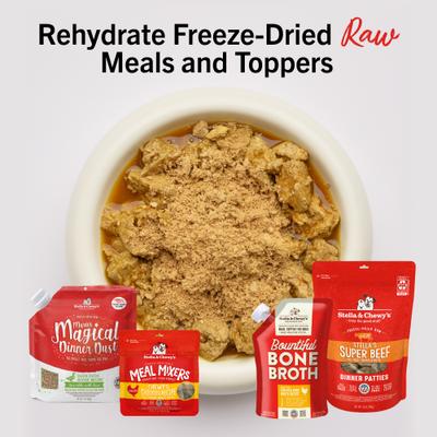 Show full view: Stella & Chewy's Bountiful Bone Broth Cage-Free Chicken Recipe Meal Dog Food Topper, 16-oz pouch slide 9 of 11