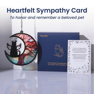 Show full view: PawsPik Personalized Angel Memorial Dog Suncatcher with Sympathy Card slide 8 of 11