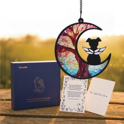 PawsPik Personalized Angel Memorial Dog Suncatcher with Sympathy Card