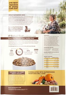 Show full view: Badlands Ranch Superfood Complete Grain-Free Wild Fish & Turkey Air-Dried Dog Food, 128-oz bundle slide 3 of 8