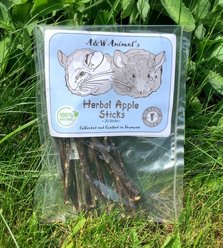 A&W Animals Herbal Apple Sticks Small Pet Natural Chew Treats, Small: 20 sticks