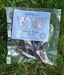 A&W Animals Herbal Apple Sticks Small Pet Natural Chew Treats, Small: 10 branches