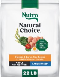 Nutro Natural Choice Adult Large Breed Chicken & Brown Rice Recipe Dry Dog Food, 22-lb bag
