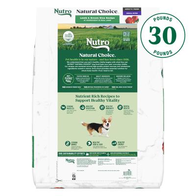 Show full view: Nutro Natural Choice Adult Small Bites Lamb & Brown Rice Recipe Dry Dog Food, 30-lb bag slide 3 of 11