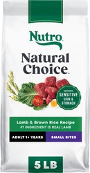 Nutro Natural Choice Adult Small Bites Lamb & Brown Rice Recipe Dry Dog Food, 5-lb bag