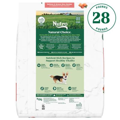 Show full view: Nutro Natural Choice Adult Small Bites High Protein Salmon & Brown Rice Recipe Dry Dog Food, 28-lb bag slide 3 of 10