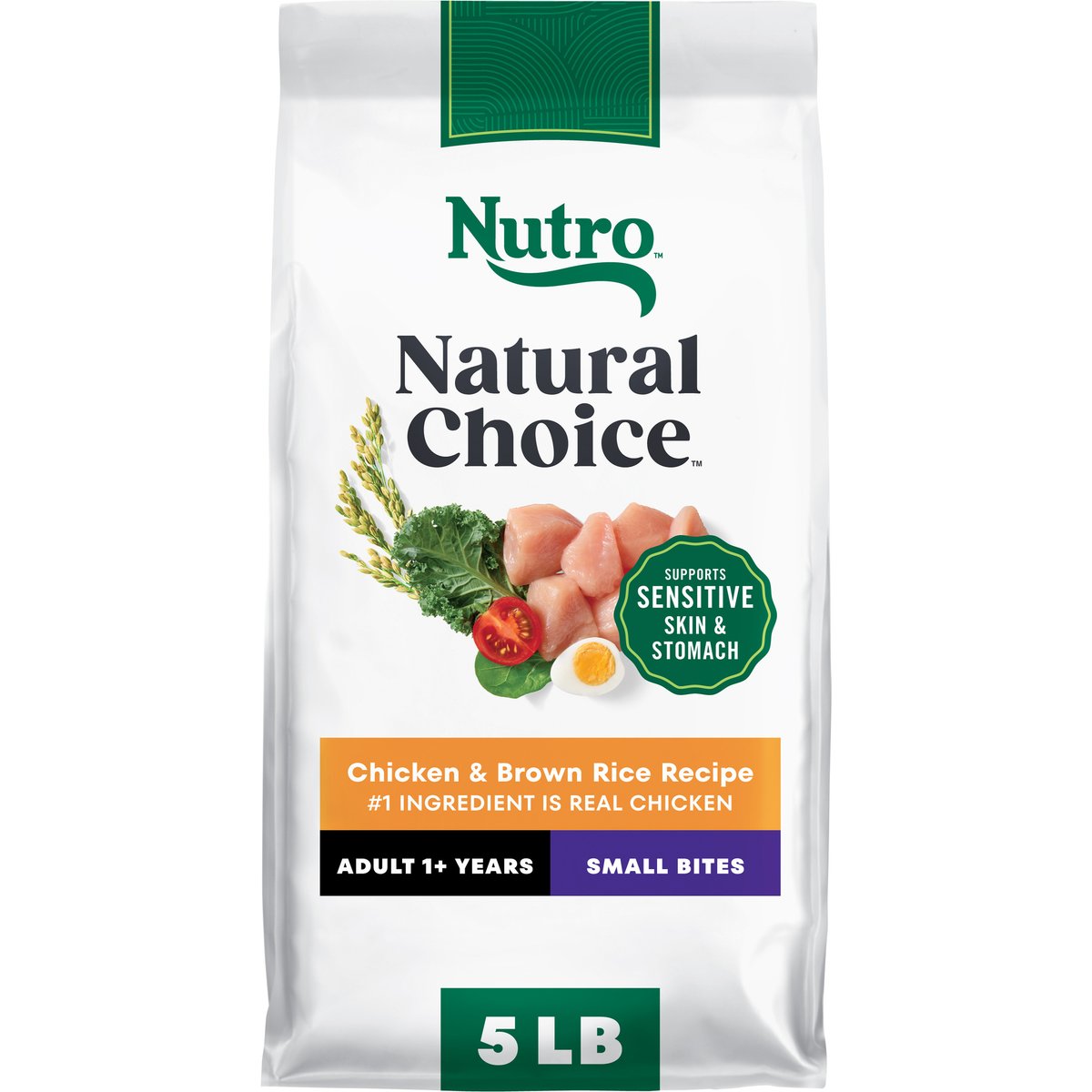 Nutro Natural Choice Adult Small Bites Chicken & Brown Rice Recipe Dry Dog Food, 5-lb bag