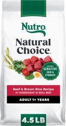 Nutro Natural Choice Adult Beef & Brown Rice Recipe Dry Dog Food, 4.5-lb bag