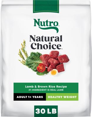 Nutro Natural Choice Adult Healthy Weight Lamb & Brown Rice Recipe Dry Dog Food, 30-lb bag
