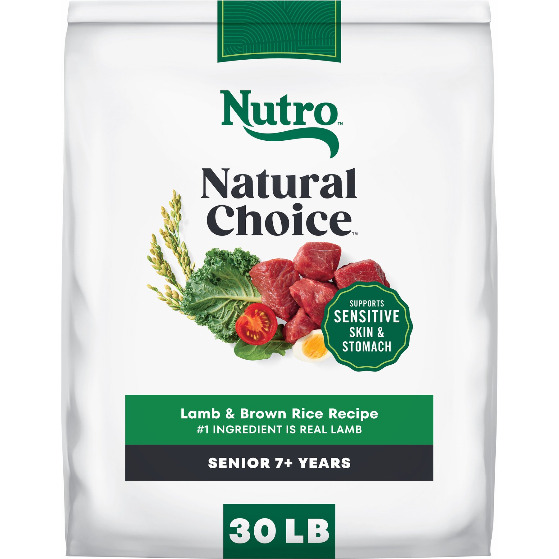Nutro Limited Ingredient Diet Senior Lamb & Rice Dry Dog Food, 30-lb