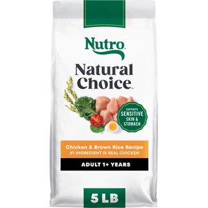 Nutro Natural Choice Adult Chicken & Brown Rice Recipe Dry Dog Food, 5-lb bag