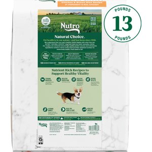 Nutro Natural Choice Adult Small Breed Chicken & Brown Rice Recipe Dry Dog Food, 13-lb bag