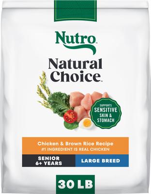 Nutro Natural Choice Senior Large Breed Chicken & Brown Rice Recipe Dry Dog Food, 30-lb bag