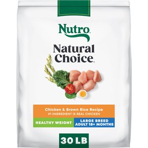 Nutro Natural Choice Adult Large Breed Healthy Weight Chicken & Brown Rice Recipe Dry Dog Food, 30-lb bag