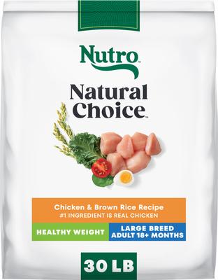 Nutro Natural Choice Adult Large Breed Healthy Weight Chicken & Brown Rice Recipe Dry Dog Food, 30-lb bag