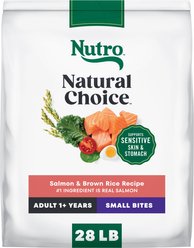 Nutro Natural Choice Adult Small Bites High Protein Salmon & Brown Rice Recipe Dry Dog Food, 28-lb bag