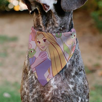 Show full view: Buckle-Down Disney Tangled Rapunzel & Pascal Flowers Pose Dog Bandana slide 4 of 6