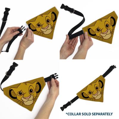 Show full view: Buckle-Down Disney Lion King Young Simba Face Close Up Dog Bandana slide 6 of 6