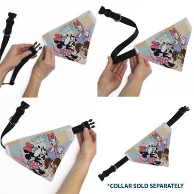 Show full view: Buckle-Down Disney Minnie Mouse Daisy Duck with Figaro & Fifi Friends Fur Ever Dog Bandana slide 6 of 6