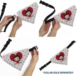Buckle-Down Valentine's Day Betty Boop Face Heart & Text Stars Dog Bandana slide 2 of 6