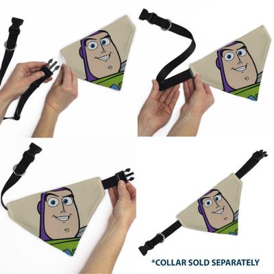 Show full view: Buckle-Down Disney Toy Story Buzz Lightyear Face Close Up Dog Bandana slide 7 of 7