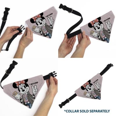 Show full view: Buckle-Down Disney Minnie Mouse Be Kind Peace Pose Dog Bandana slide 6 of 6