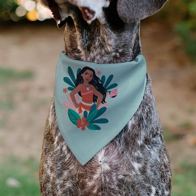 Show full view: Buckle-Down Disney Moana Standing Pose & Plants Dog Bandana slide 4 of 7