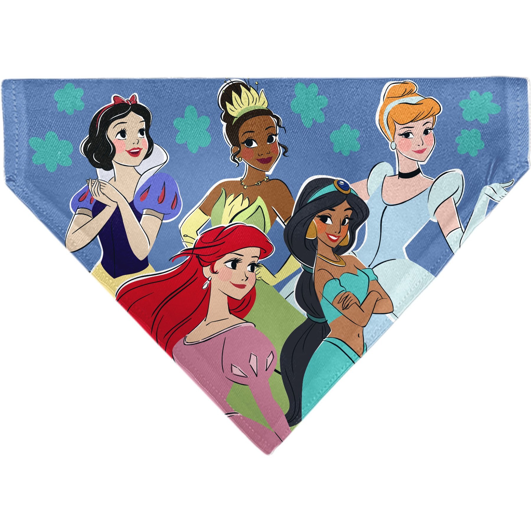 Buckle-Down Disney Disney Five Princesses Group Pose & Flowers Dog Bandana