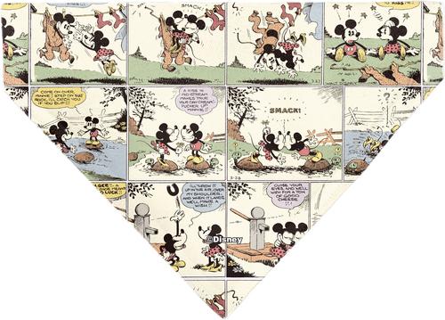 Show full view: Buckle-Down Disney Mickey & Minnie Mouse Vintage Comic Strip Scenes Dog Bandana slide 3 of 8