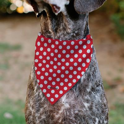 Show full view: Buckle-Down Disney Minnie Mouse Autograph Script Polka Dot Dog Bandana slide 5 of 6