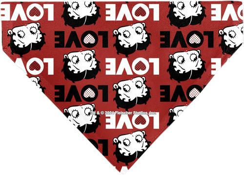 Show full view: Buckle-Down Valentine's Day Betty Boop Love Text & Face Dog Bandana slide 2 of 6