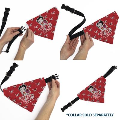 Show full view: Buckle-Down Christmas Betty Boop Holiday Gift Pose & Santa Betty Winking Dog Bandana slide 6 of 6